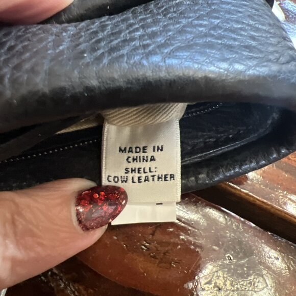 Banana Republic Bow Leather Clutch Womens Small Bag Black Leather Evening Purse - Picture 11 of 12